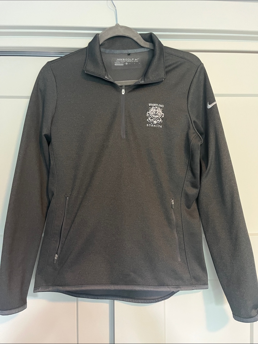 Nike Black Quarter-Zip Lightweight Pullover with Embroidered Logo